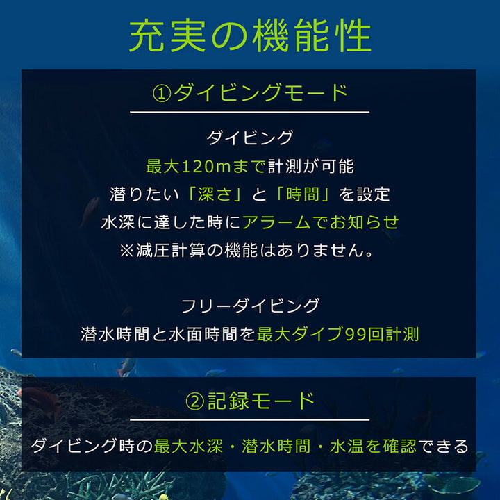 Salvimar サルビマー DEEPER ダイブコンピューター 水深120m対応