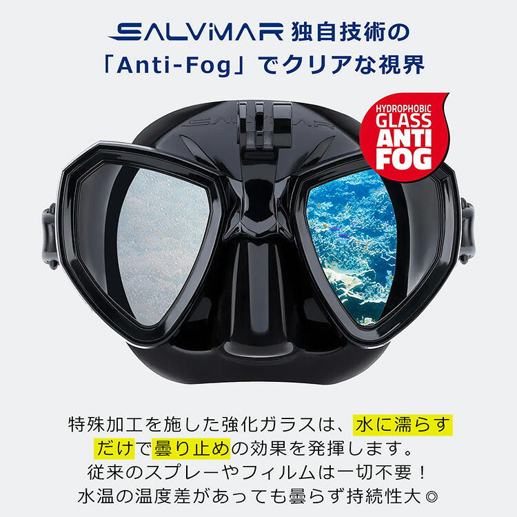サルビマー シュノーケル ゴーグル マスク TRINITY GoPro対応