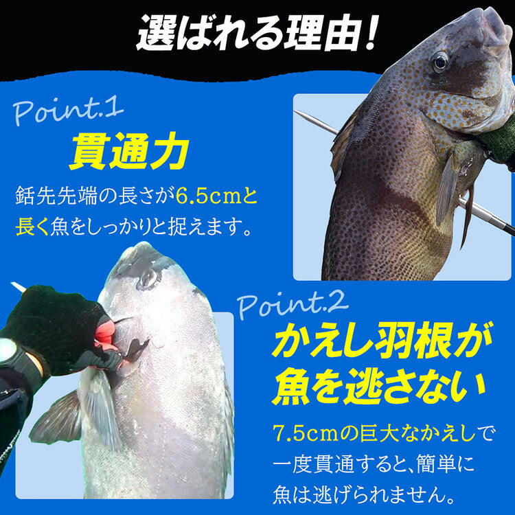 アルティメットダイブ 魚突き手銛セット カーボン シングル銛先 2ピース 210cm
