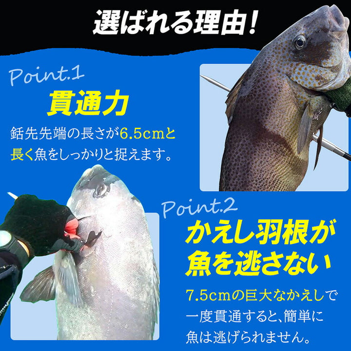 アルティメットダイブ 魚突き手銛セット カーボン シングル銛先 2ピース 210cm