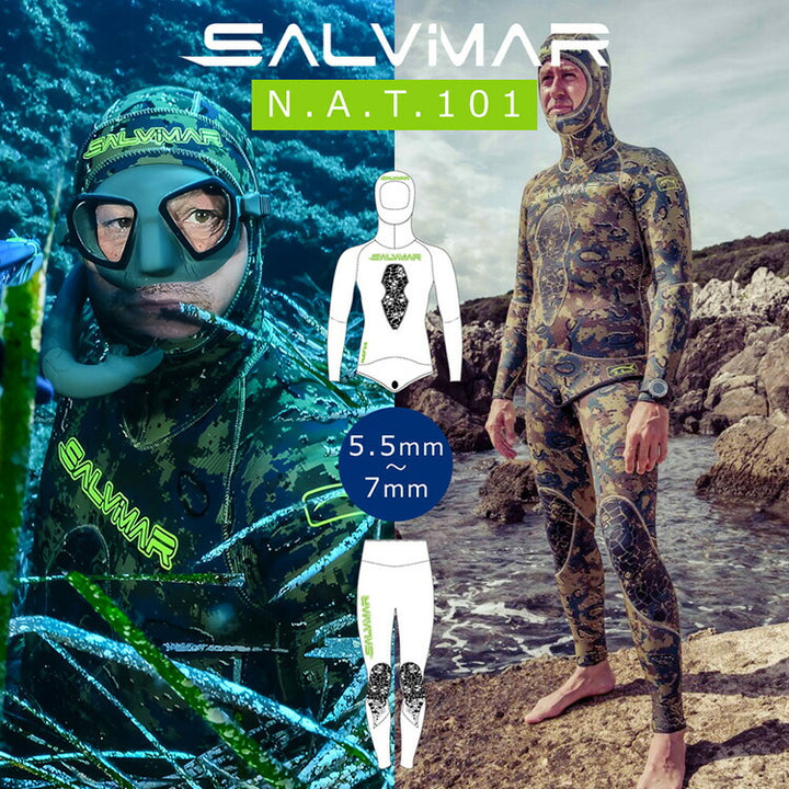 サルビマー ウエットスーツ NAT 5.5～7mm S～XXL